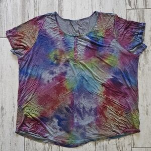 Torrid Multicolor Tie-Dye Women's Sleep Top 4X